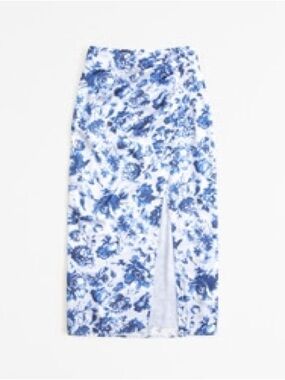 Abercrombie & Fitch Draped Satin Maxi Skirt